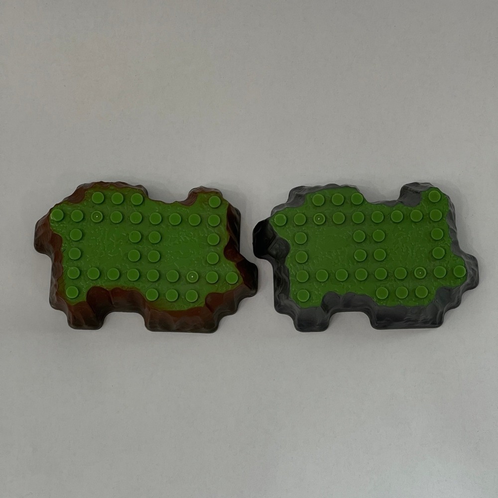Mega Bloks AM01876 Green Gray Brown Baseplate Replacement Add-On Part Piece